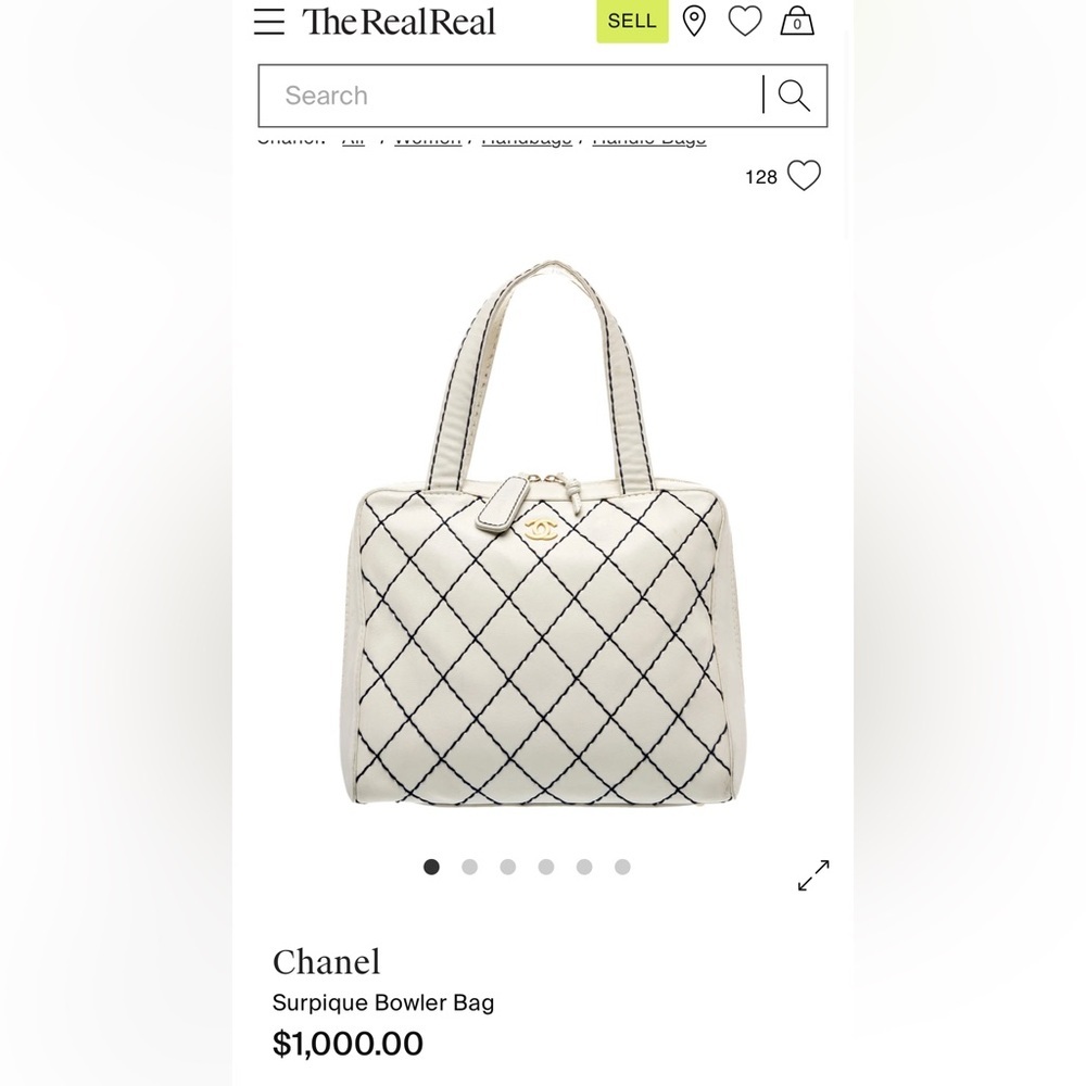 Vintage Chanel off Cream Leather Tote Bag - Picture 16 of 16